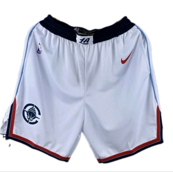 Nike White and Navy Athletic Shorts - Picture 1 of 2